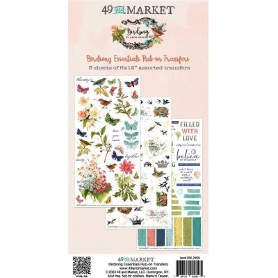 49 And Market Birdsong -  Essentials Rub-On Transfers